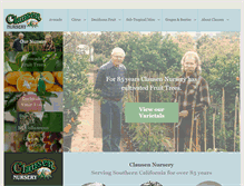Tablet Screenshot of clausennursery.com
